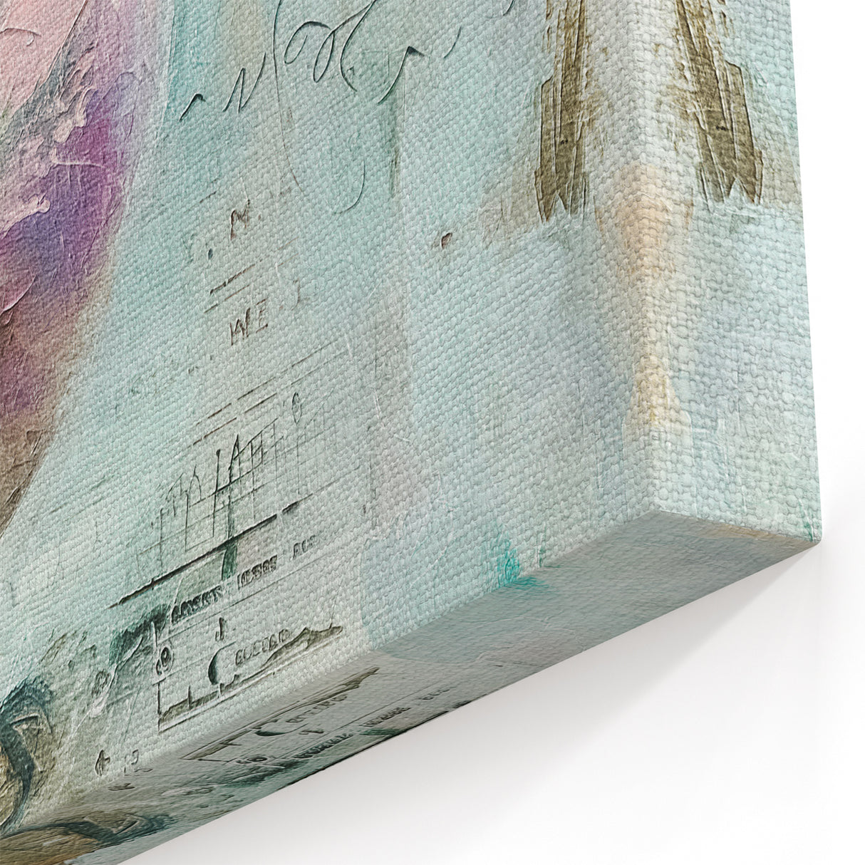 Blue and Pink Bird Wildlife Painting - Animal Canvas Wall Art for Home