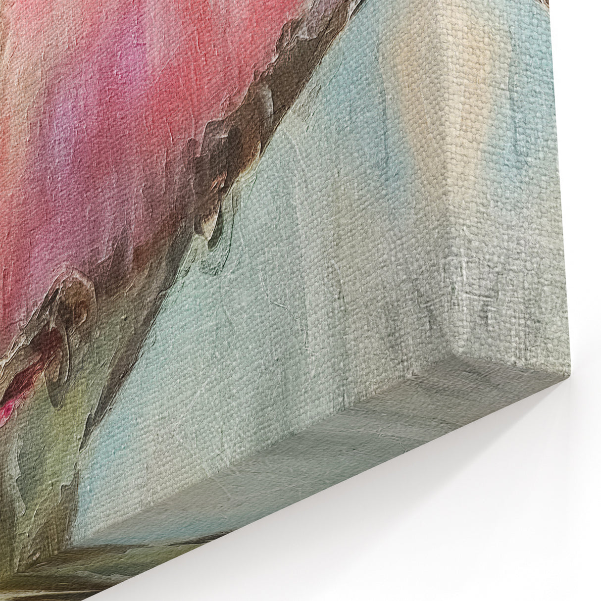 Blush Pink Bird Wildlife Painting - Animal Canvas Wall Art for Home Decor