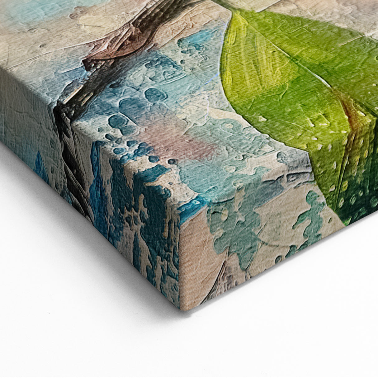 Bluebird with Leaves Wildlife Painting - Animal Canvas Wall Art for Home