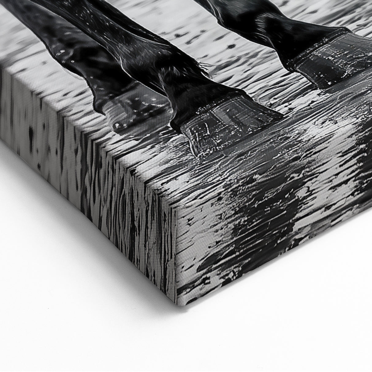 Graceful Horses in Black and White - Wildlife Photography Wall Art