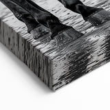 Graceful Horses in Black and White - Wildlife Photography Wall Art