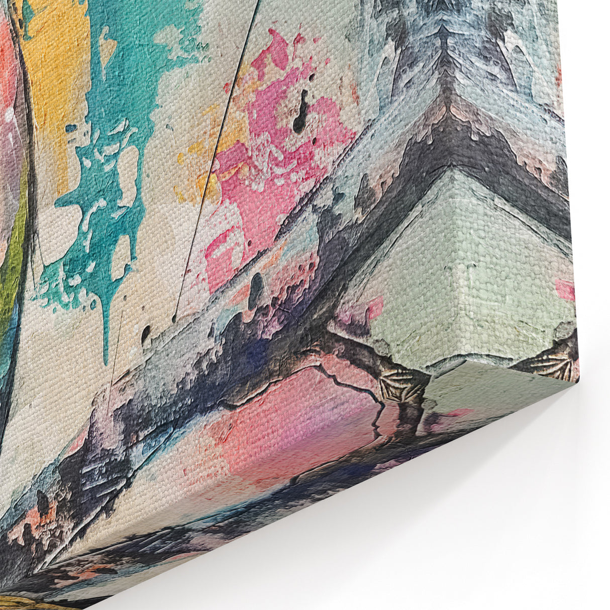 Vibrant Splatter Bird Wildlife Painting - Animal Canvas Wall Art for Home