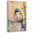 Soft Pastel Bird Wildlife Painting - Animal Canvas Wall Art for Home Decor