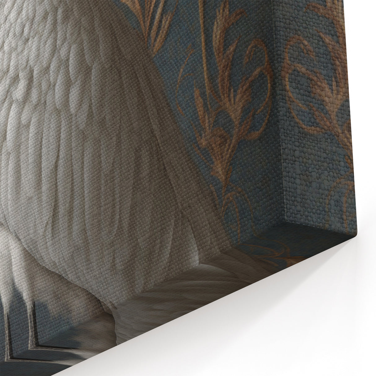 Elegant White Heron Wildlife Painting - Animal Canvas Wall Art for Home