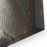 Elegant White Heron Wildlife Painting - Animal Canvas Wall Art for Home