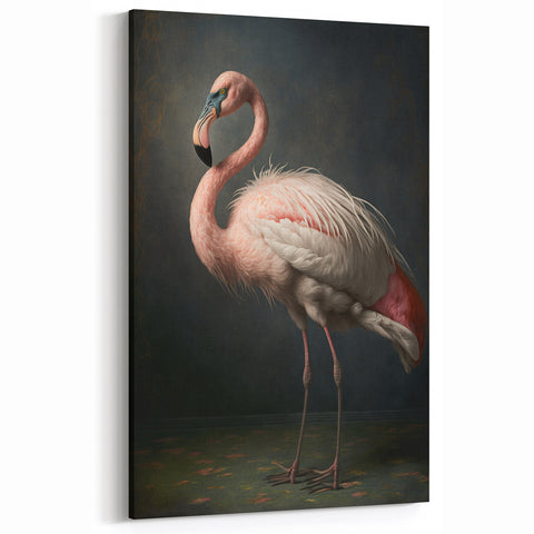 Graceful Flamingo Wildlife Painting - Animal Canvas Wall Art for Home