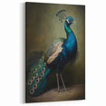 Majestic Peacock Wildlife Painting - Animal Canvas Wall Art for Home Decor