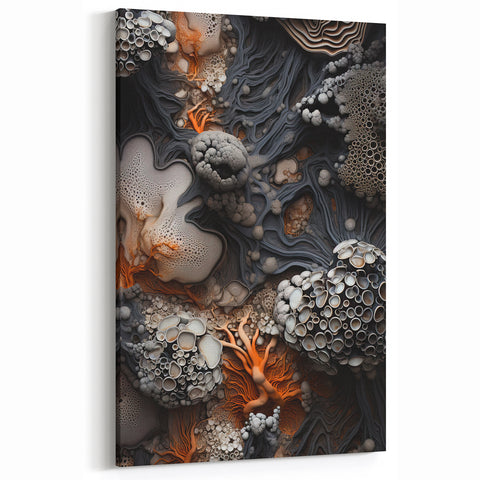 Abstract Coral Macro Photography Wall Art – Nature’s Unique Details