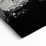 Monochrome Mushroom Macro Wall Art – Nature's Subtle Elegance