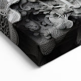 Intricate Mushroom Macro Wall Art – Organic Textures in Monochrome
