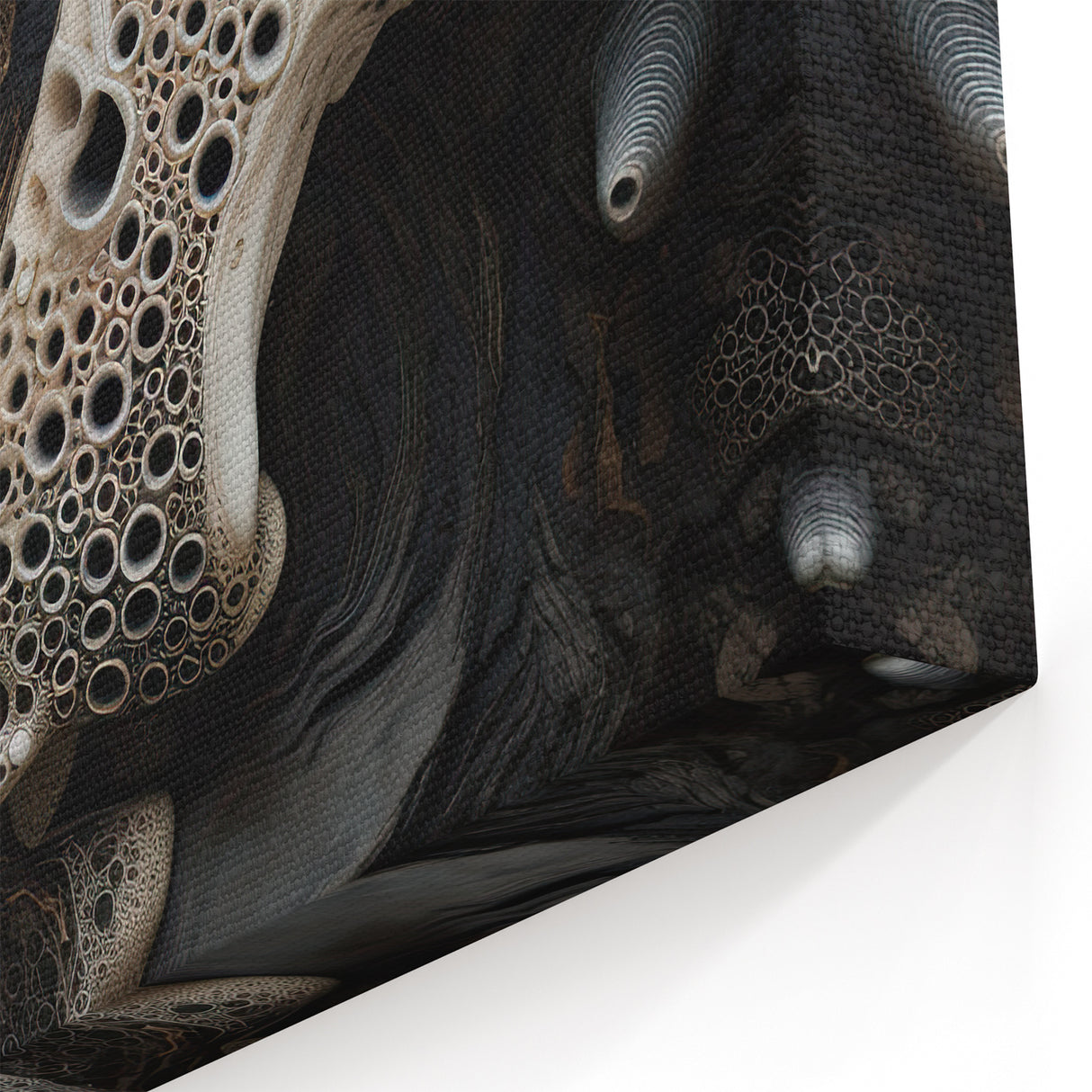 Abstract Organic Macro Wall Art – Earthy Tones and Intricate Textures