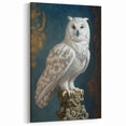 Regal Snowy Owl Wildlife Painting - Animal Canvas Wall Art for Home Decor