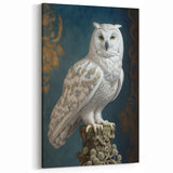 Regal Snowy Owl Wildlife Painting - Animal Canvas Wall Art for Home Decor
