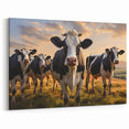 Peaceful Cows in Meadow - Wildlife Photography Wall Art Canvas Print