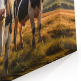 Peaceful Cows in Meadow - Wildlife Photography Wall Art Canvas Print