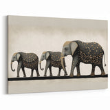 Minimalist Elephant Family - Wildlife Painting Wall Art for Home Decor