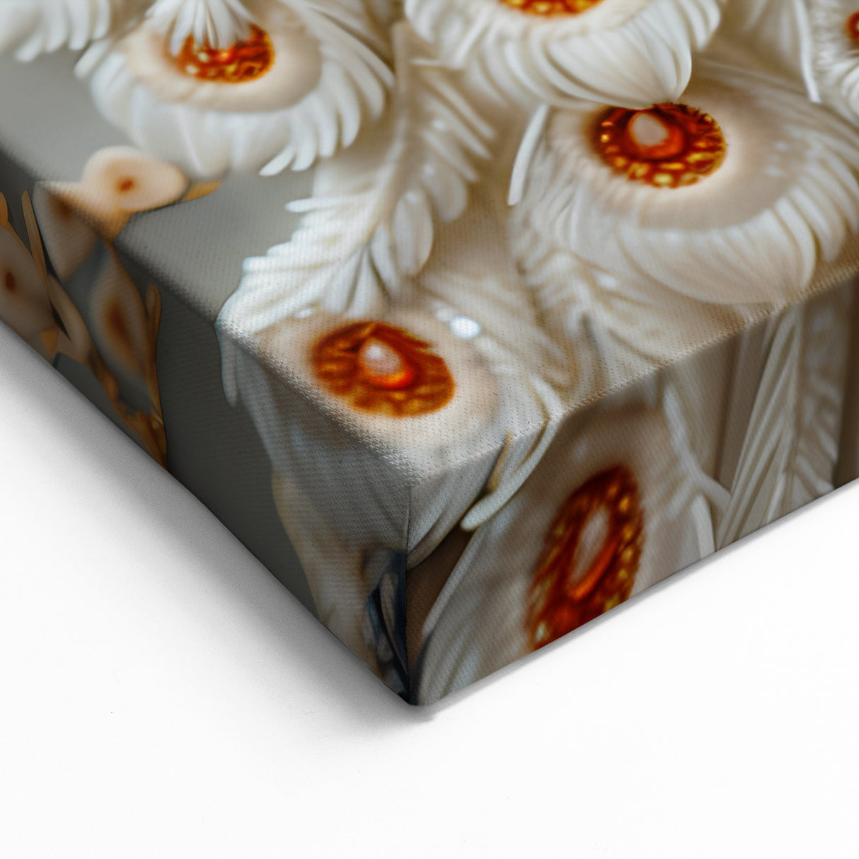 Elegant Peacock with Florals - Wildlife Painting Wall Art for Decor