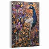 Luxurious Peacock Mosaic - Wildlife Art Prints for Elegant Home Decor