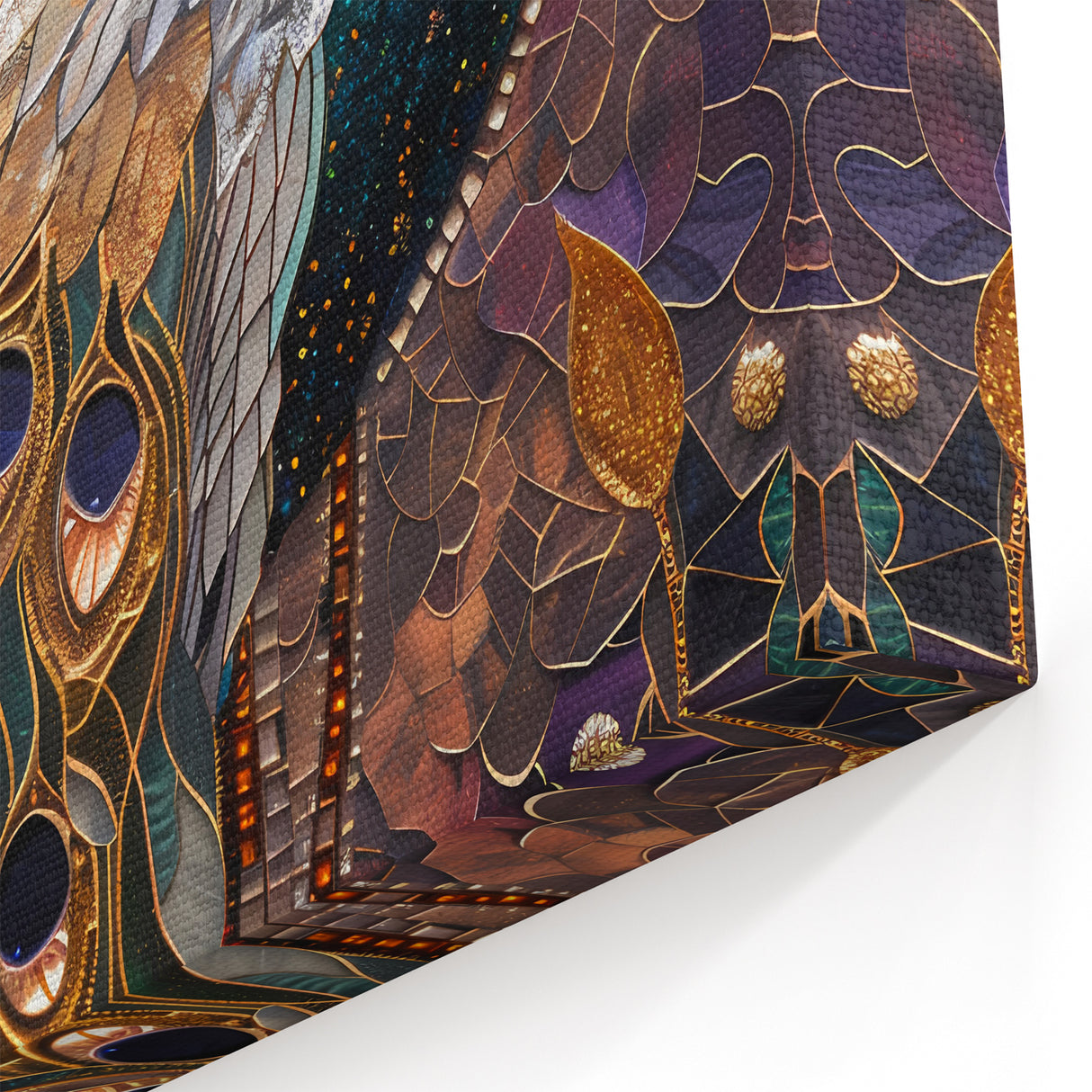 Luxurious Peacock Mosaic - Wildlife Art Prints for Elegant Home Decor