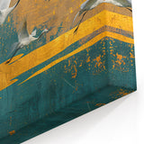 Cranes in Flight - Wildlife Painting Wall Art for Serene Home Decor