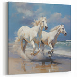 Majestic White Horses - Wildlife Photography Wall Art for Home Decor