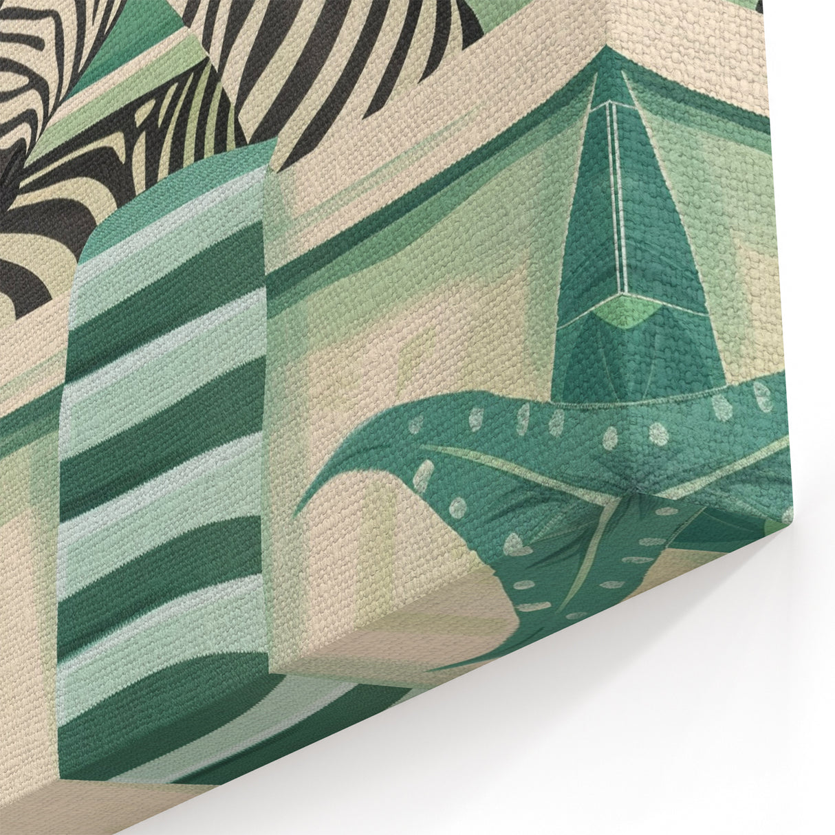 Tropical Zebra Bathroom Wall Art - Vibrant and Playful Bathroom Decor