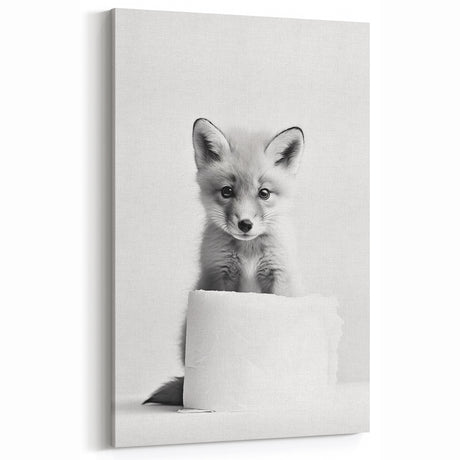 Bathroom Wall Decor - Cute Fox Artwork