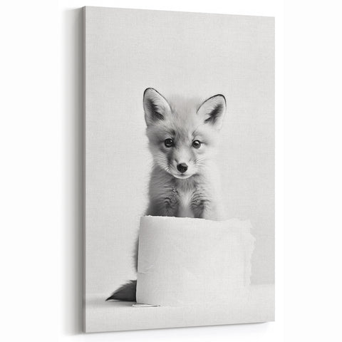 Bathroom Wall Decor - Cute Fox Artwork
