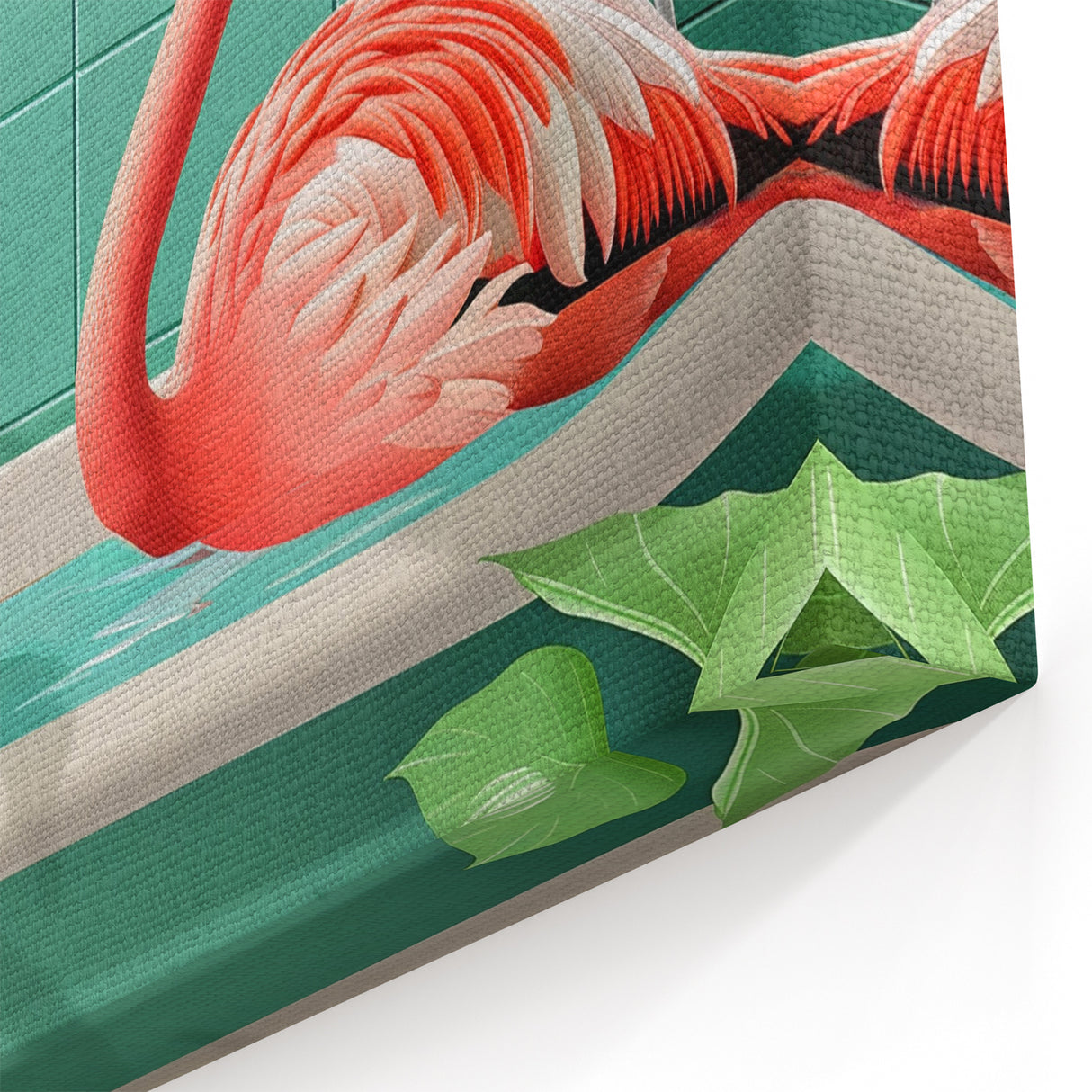 Tropical Flamingo Bathroom Wall Art - Vibrant Coastal Decor