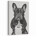 French Bulldog Bathroom Wall Art - Bold Black and White Decor