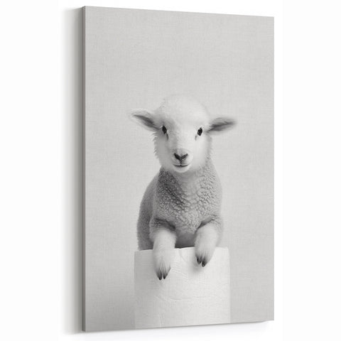 Bathroom Picture Frames - Minimalist Lamb Wall Decor for Modern Spaces