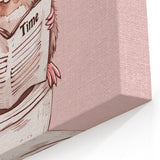Bathroom Wall Decor - Cute Mouse Reading Newspaper for Whimsical Style