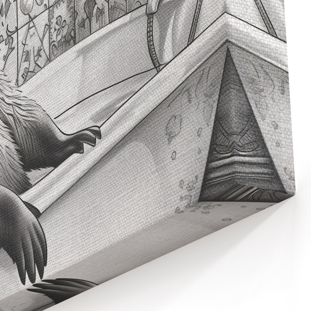Bathroom Wall Art - Classic Otter in Vintage Bathtub Scene
