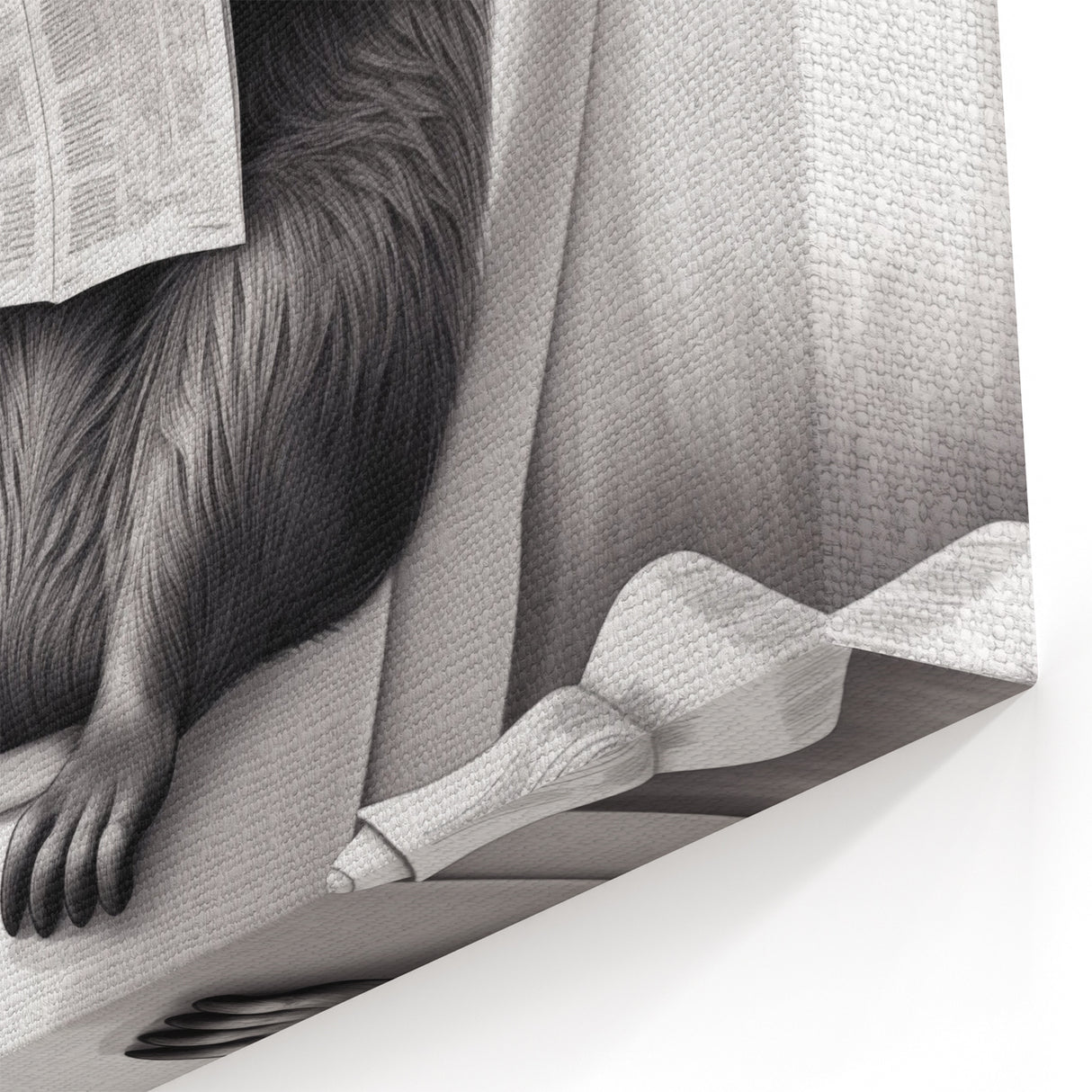 Bathroom Quote Art - Otter Reading Newspaper for Minimalist Decor