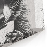 Adorable Raccoon Bathroom Wall Art - Black and White Bathroom Decor