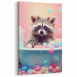 Colorful Raccoon Bathroom Wall Art - Fun and Vibrant Bathroom Decor