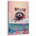 Colorful Raccoon Bathroom Wall Art - Fun and Vibrant Bathroom Decor