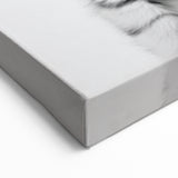Adorable Tiger Cub Bathroom Wall Art - Fun Black and White Decor