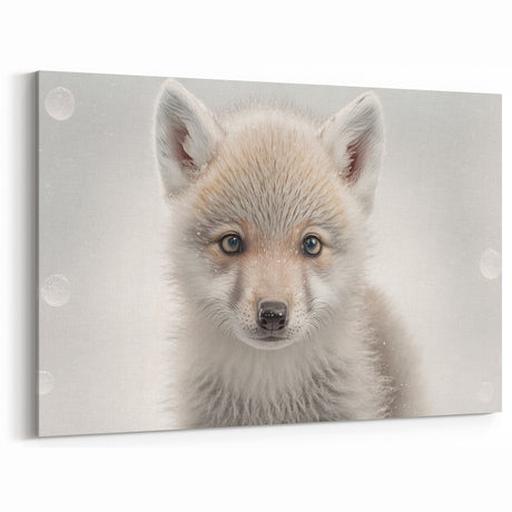Adorable Wolf Pup Wall Art - Perfect for Kids Room Decor