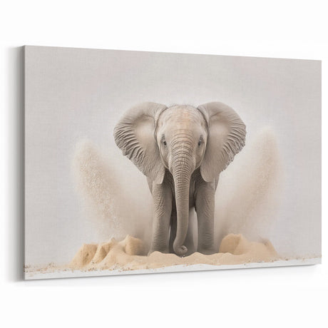 Adorable Baby Elephant Wall Art - Perfect for Kids Room Decor