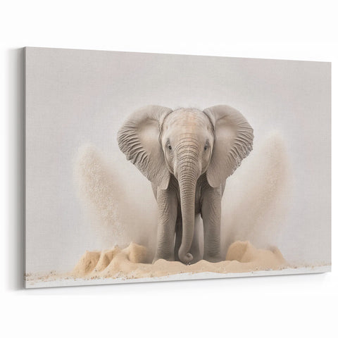 Adorable Baby Elephant Wall Art - Perfect for Kids Room Decor