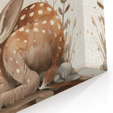 Resting Fawn - Kids Room Wall Art Canvas and Framed Options