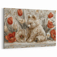 Floral Bear - Kids Room Wall Art Canvas and Framed Options