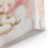 Sleeping Bunny - Kids Room Wall Art Canvas and Framed Options