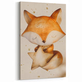 Fox with Star - Kids Room Wall Art Canvas and Framed Options
