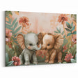Playful Elephants - Kids Room Wall Art Canvas and Framed Options