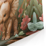 Playful Elephants - Kids Room Wall Art Canvas and Framed Options