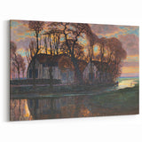 Modern Wall Art - Evening Glow Farm Landscape - Contemporary Art Print