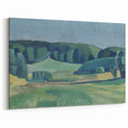 Abstract Modern Art Landscape in Green Tones - Contemporary Wall Decor