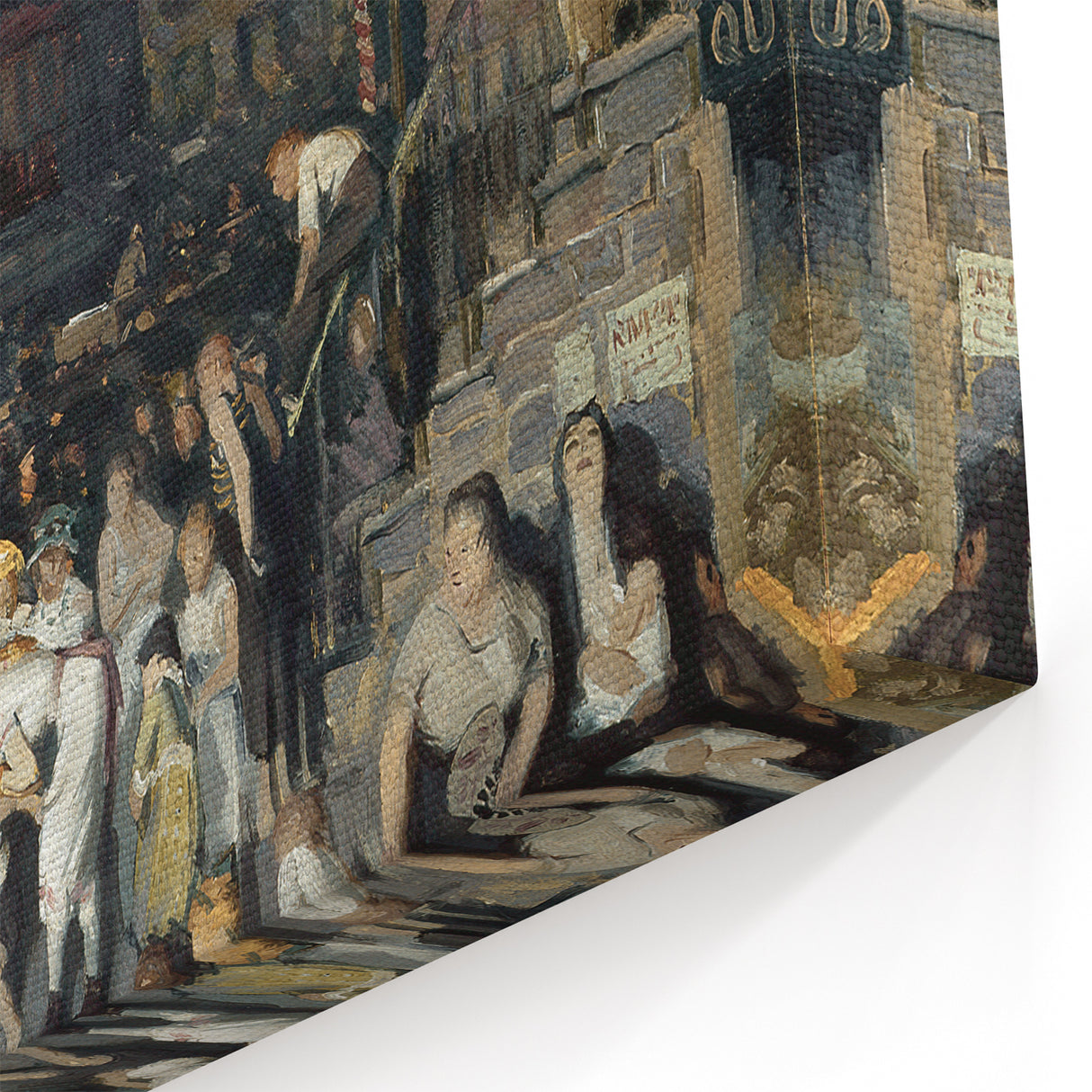Realism Art Prints: "Cliff Dwellers" by George Bellows - Urban Life Canvas